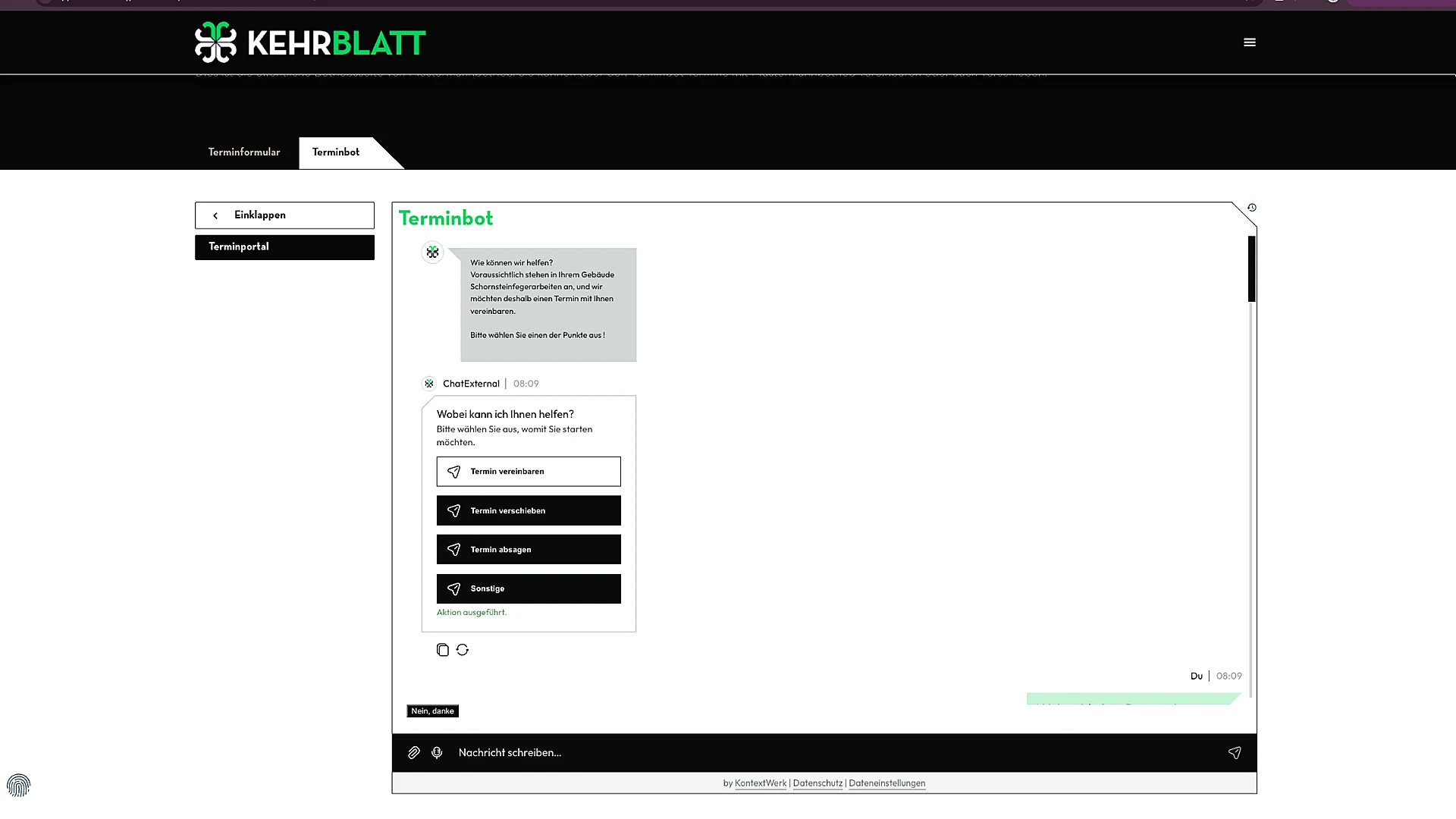 Terminbot: Start